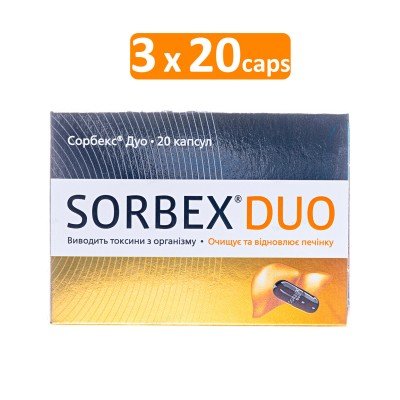 Buy Sorbex Duo Absorbent Colon Cleanse 3x20 capsules