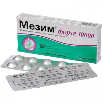 Buy Mezym Forte 10000 20 tablets