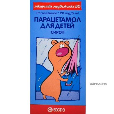 Buy Paracetamol for kids Bear Bo 120 mg/5 ml syrup 100 ml
