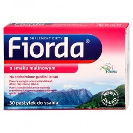 Fiorda Sore 30 raspberry pastilles