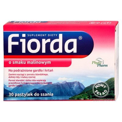 Buy Fiorda Sore 30 raspberry pastilles
