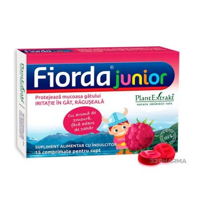 Buy Fiorda Junior Sore 15 raspberry pastilles