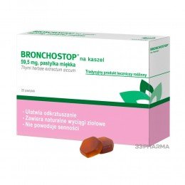 Bronchostop 59.5 mg Cough 20 pastilles