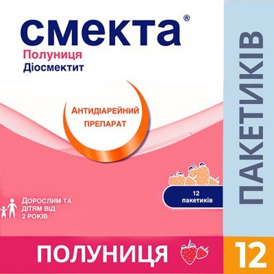 Buy Smecta Смекта Strawberry 3 g x 12 sachets