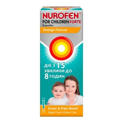 Buy Nurofen for Children Forte 200mg/5ml Oral Suspension Orange 100 ml