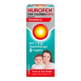 Nurofen for Children Forte 200mg/5ml Oral Suspension Strawberry 100 ml