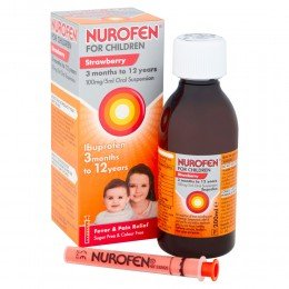 Nurofen for Children 100mg/5ml Oral Suspension Strawberry 200 ml