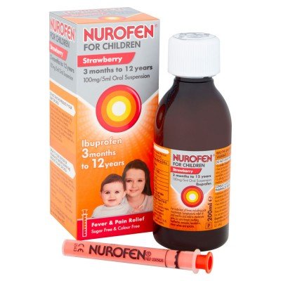 Buy Nurofen for Children 100mg/5ml Oral Suspension Strawberry 200 ml