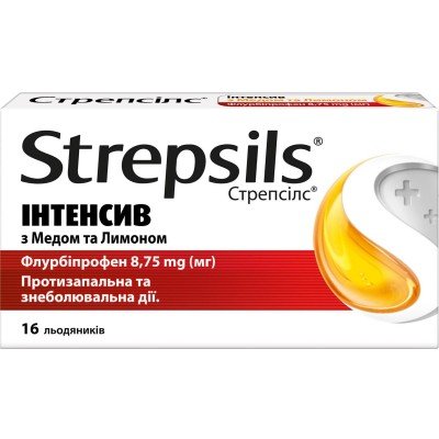 Buy Strepsils Intensive Стрепсилс Honey & Lemon 8.75 mg 16 lozenges Buy Strepsils Intensive Стрепсилс Honey & Lemon 8.75 mg 16 lozenges