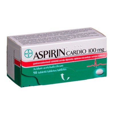 Buy Aspirin Cardio 100mg 98 Tablets Bayer
